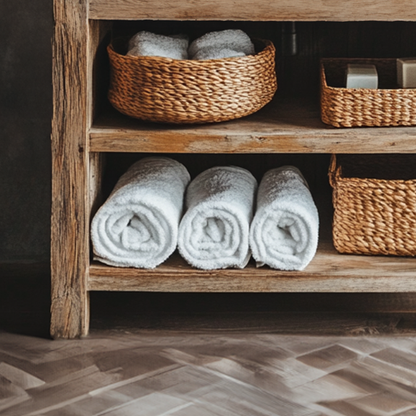 Custom Reclaimed Wood Vanity Bathroom
