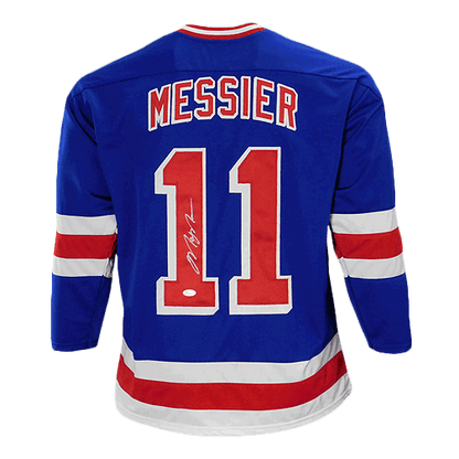 Mark Messier Signed New York Blue Hockey Jersey (JSA)