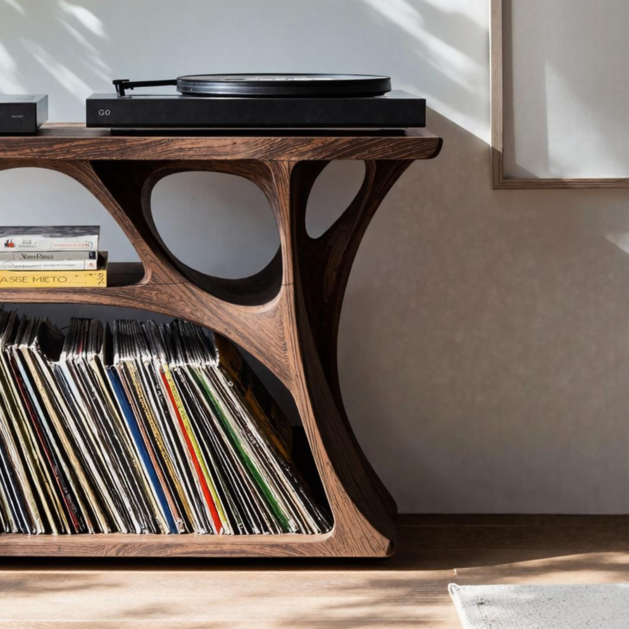 Mid Century Record Stand Living Room Decor Essential