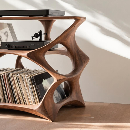 Farmhouse Record Stand Cozy Living Room Furniture