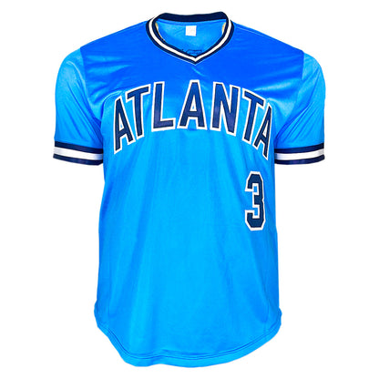 Dale Murphy Signed NL MVP 82, 83 Inscription Atlanta Blue Baseball Jersey (Becket)
