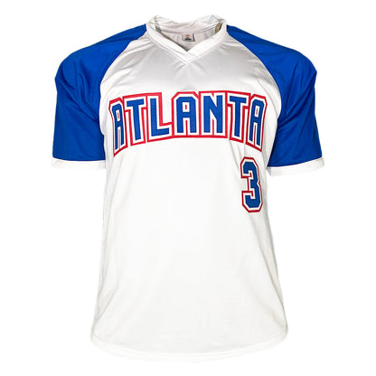 Dale Murphy Signed NL MVP 82,83 Inscription Atlanta Throwback White Baseball Jersey (JSA)