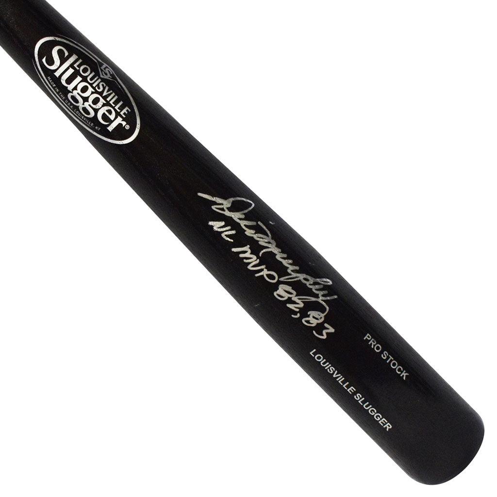 Dale Murphy Signed NL MVP 82-83 Inscription Louisville Slugger Official MLB Black Baseball Bat (JSA)