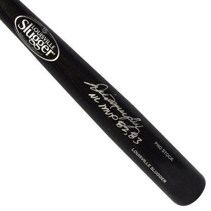 Dale Murphy Signed NL MVP 82-83 Inscription Louisville Slugger Official MLB Black Baseball Bat (JSA)