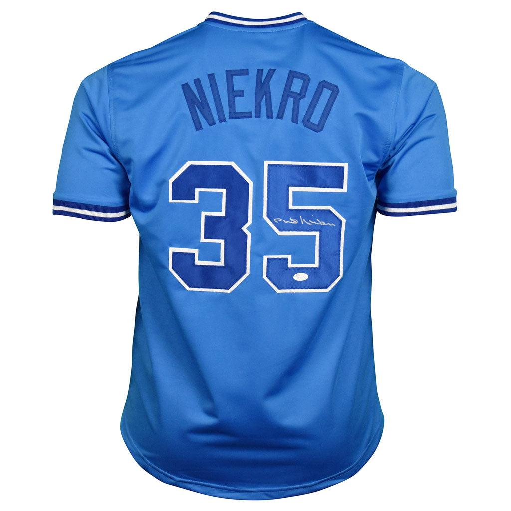 Phil Niekro Signed Atlanta Light Blue Baseball Jersey (JSA)
