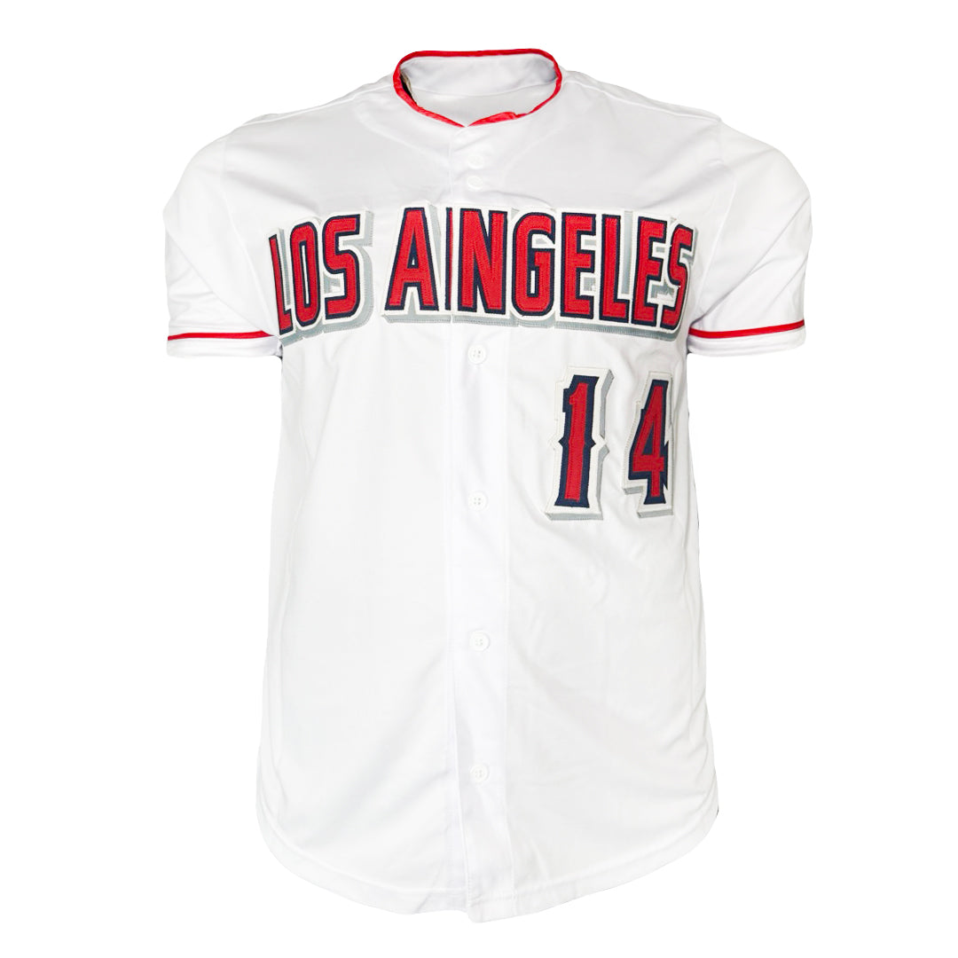Logan O'Hoppe Signed Go Halos Inscription Los Angeles White Baseball Jersey (Beckett)