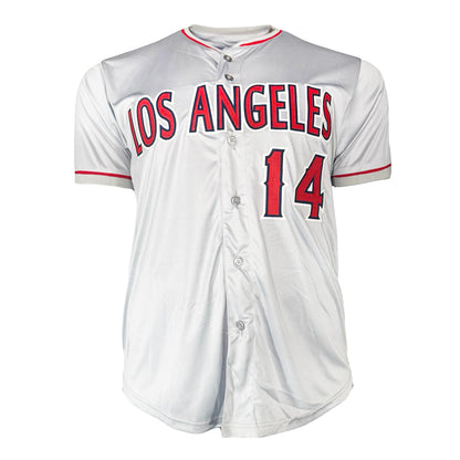 Logan O'Hoppe Signed Los Angeles Grey Baseball Jersey (Beckett)