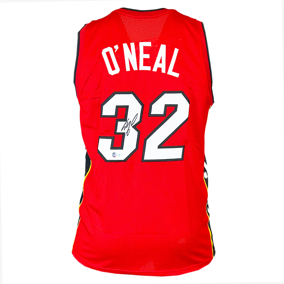 Shaquille O'Neal Signed Miami Red Diesel Basketball Jersey (Beckett)