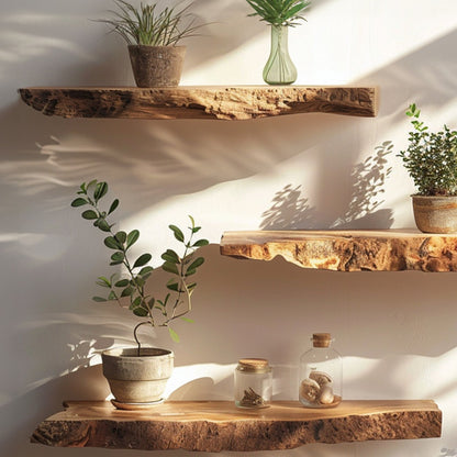 Floating Edge Shelves Live Edge Shelves Living Decor