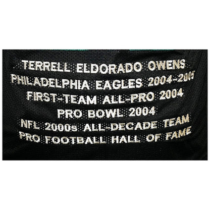 Terrell Owens Signed Philadelphia Black Stats Football Jersey (JSA)