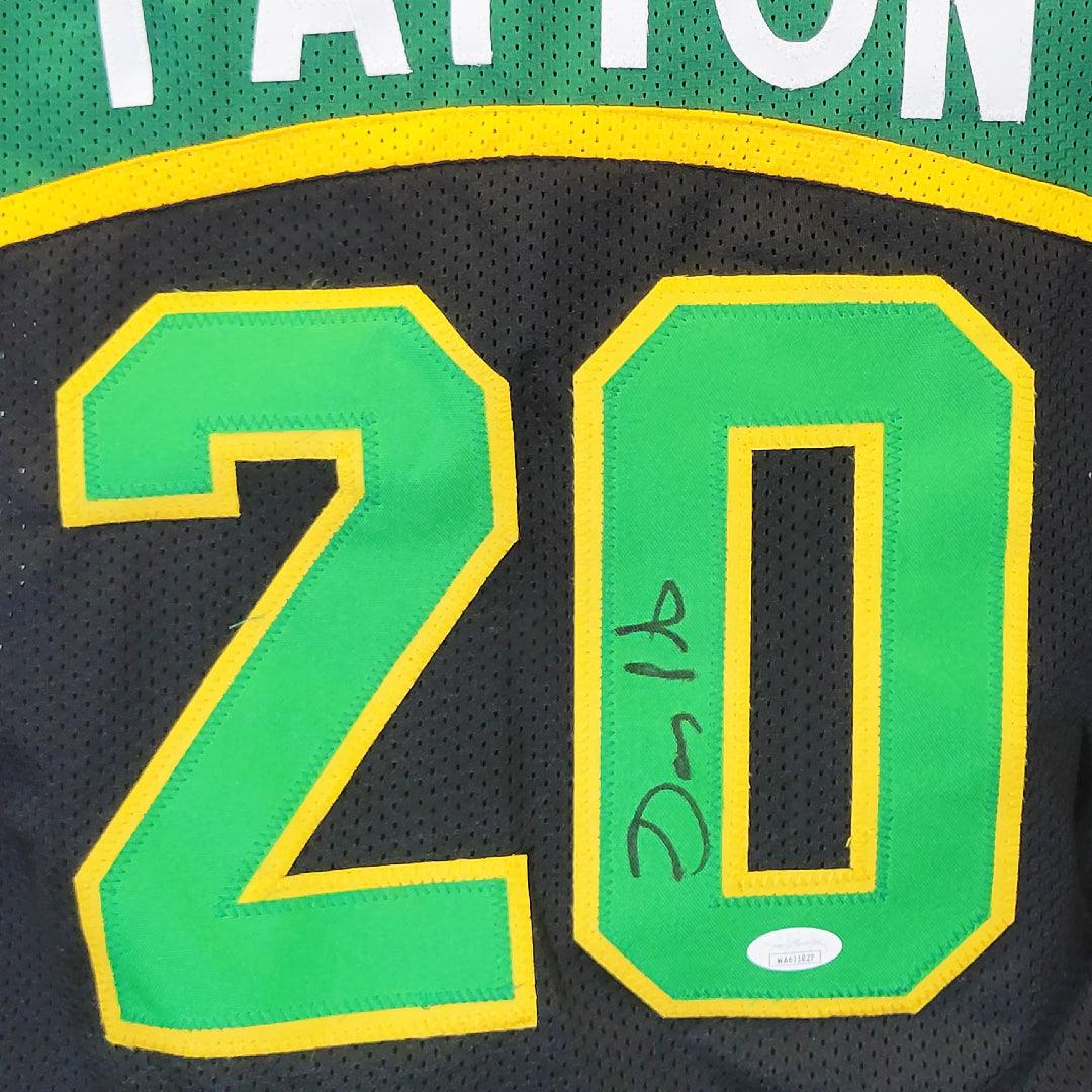 Gary Payton Signed Seattle Black Basketball Jersey (JSA)
