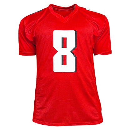 Kyle Pitts Sr Signed Atlanta Red Football Jersey (Beckett)
