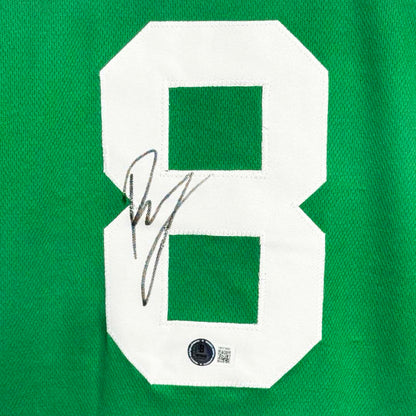 Kristaps Porzingis Signed Boston Green Bos front Basketball Jersey (Beckett)