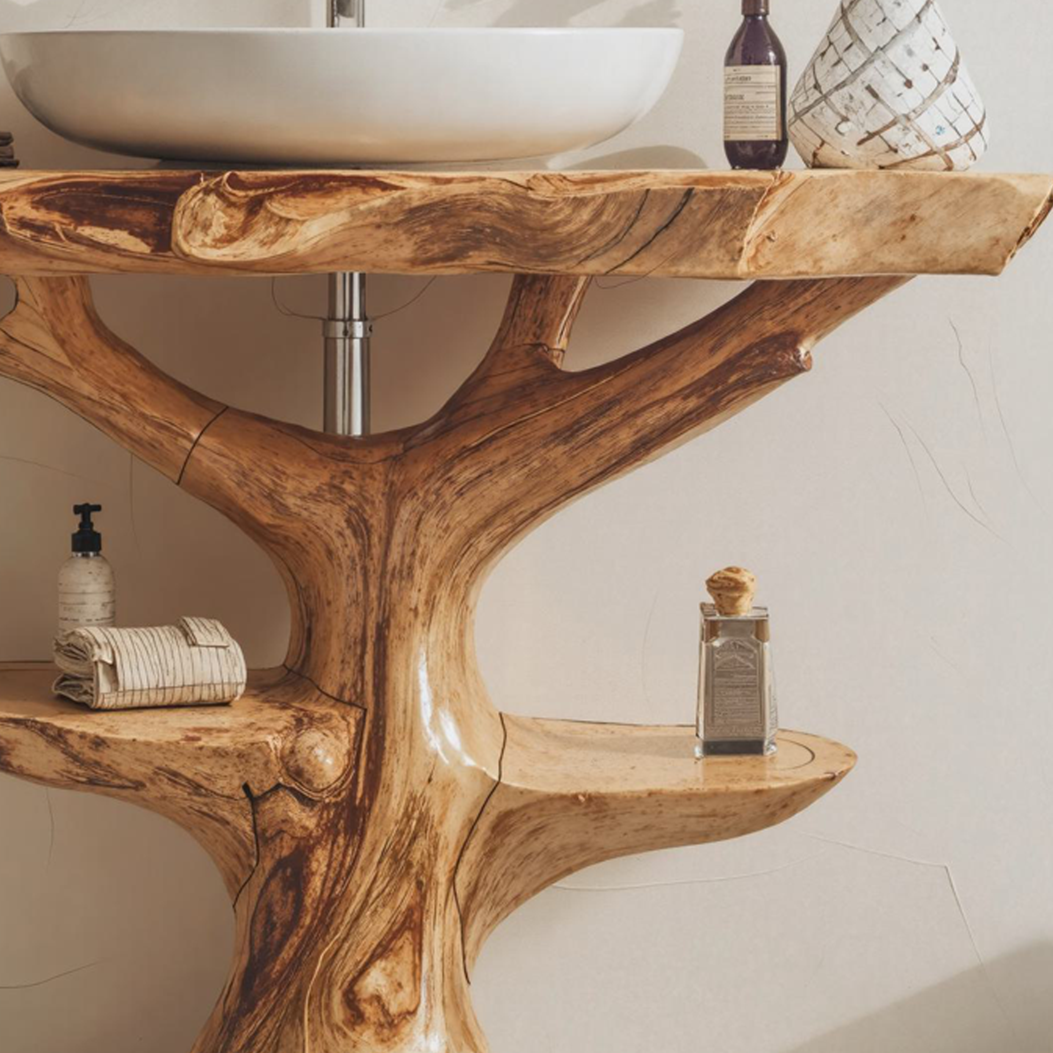 Handcrafted Wood Vanity Bathroom