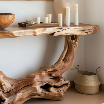 Narrow Console Table Solid Wood