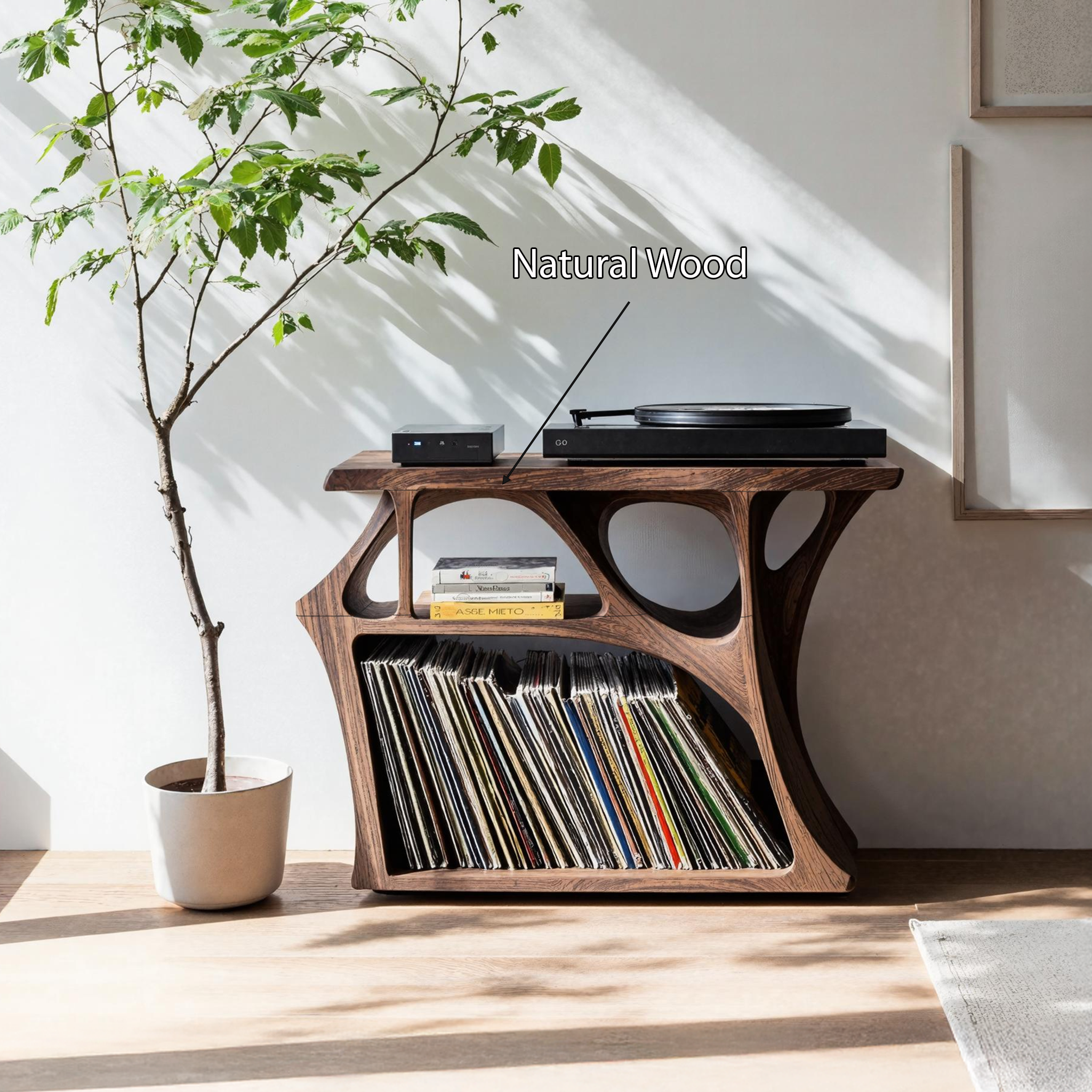 Mid Century Record Stand Living Room Decor Essential