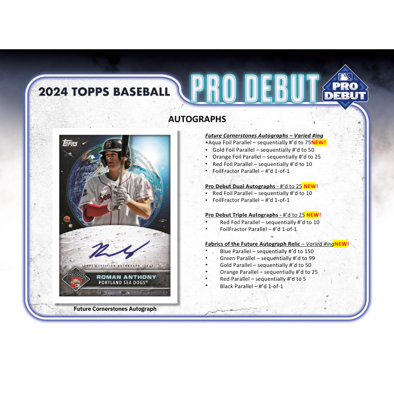 2024 Topps Pro Debut Baseball Hobby Box