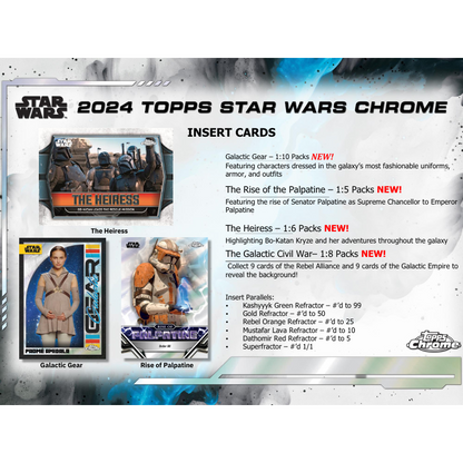2024 Topps Star Wars Chrome Hobby 8 Box Case