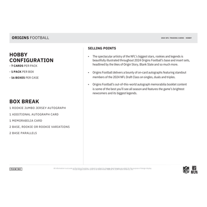 2024 Panini Origins Football Hobby Box