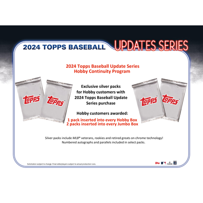 2024 Topps Update Series Baseball Jumbo 6 Box Case