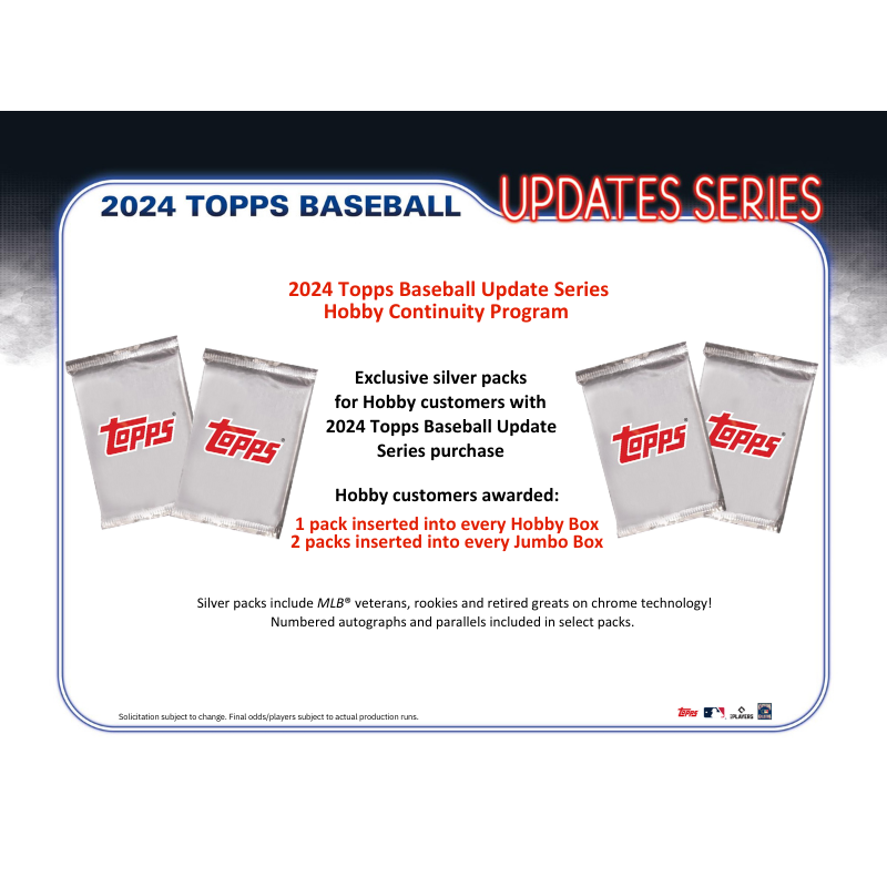2024 Topps Update Series Baseball Jumbo 6 Box Case