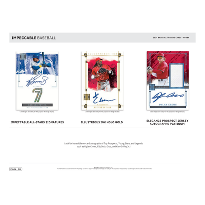 2024 Panini Impeccable Baseball Hobby 3 Box Case