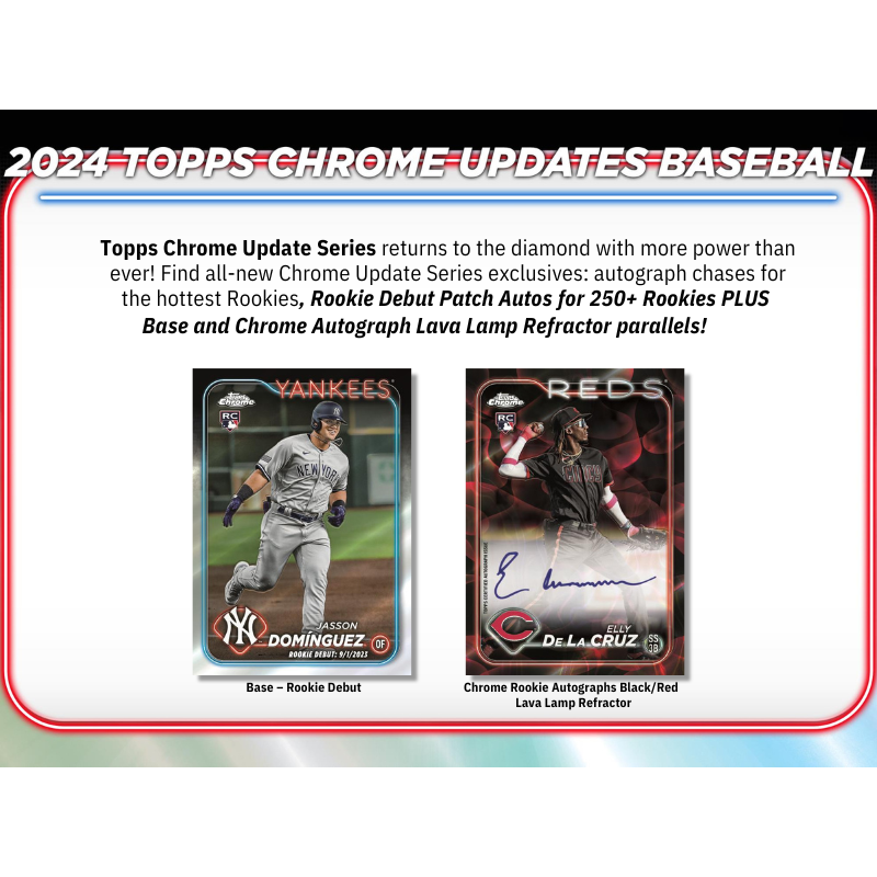 2024 Topps Chrome Update Series Baseball Hobby 6 Box Case