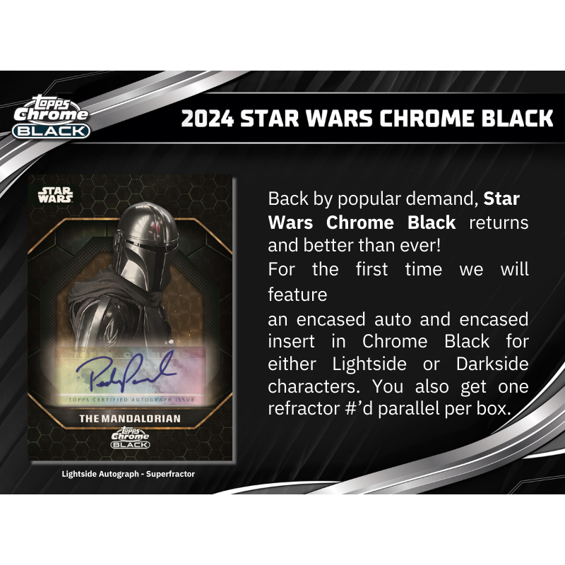 2024 Topps Star Wars Chrome Black Hobby Box
