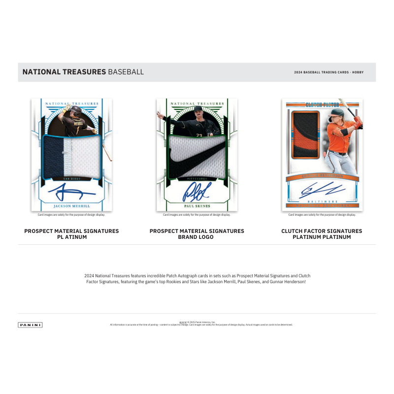 2024 Panini National Treasures Baseball Hobby Box