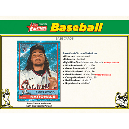 2025 Topps Heritage Baseball Hobby 12 Box Case