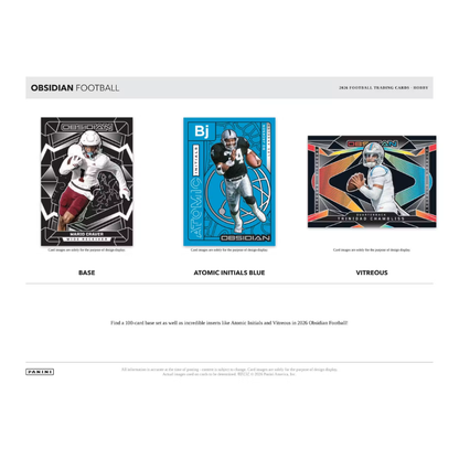 2026 Panini Obsidian Football Hobby 12 Box Case