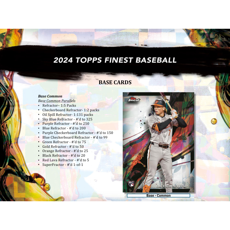 2024 Topps Finest Baseball Hobby 8 Box Case