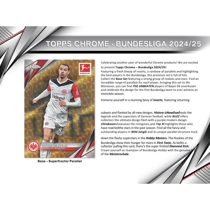 2024/25 Topps Chrome Bundesliga Soccer Hobby Box