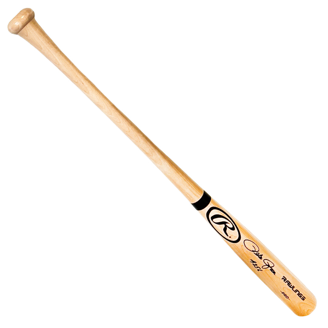 Pete Rose Signed 4256 Inscription Rawlings Blonde Baseball Bat (JSA)