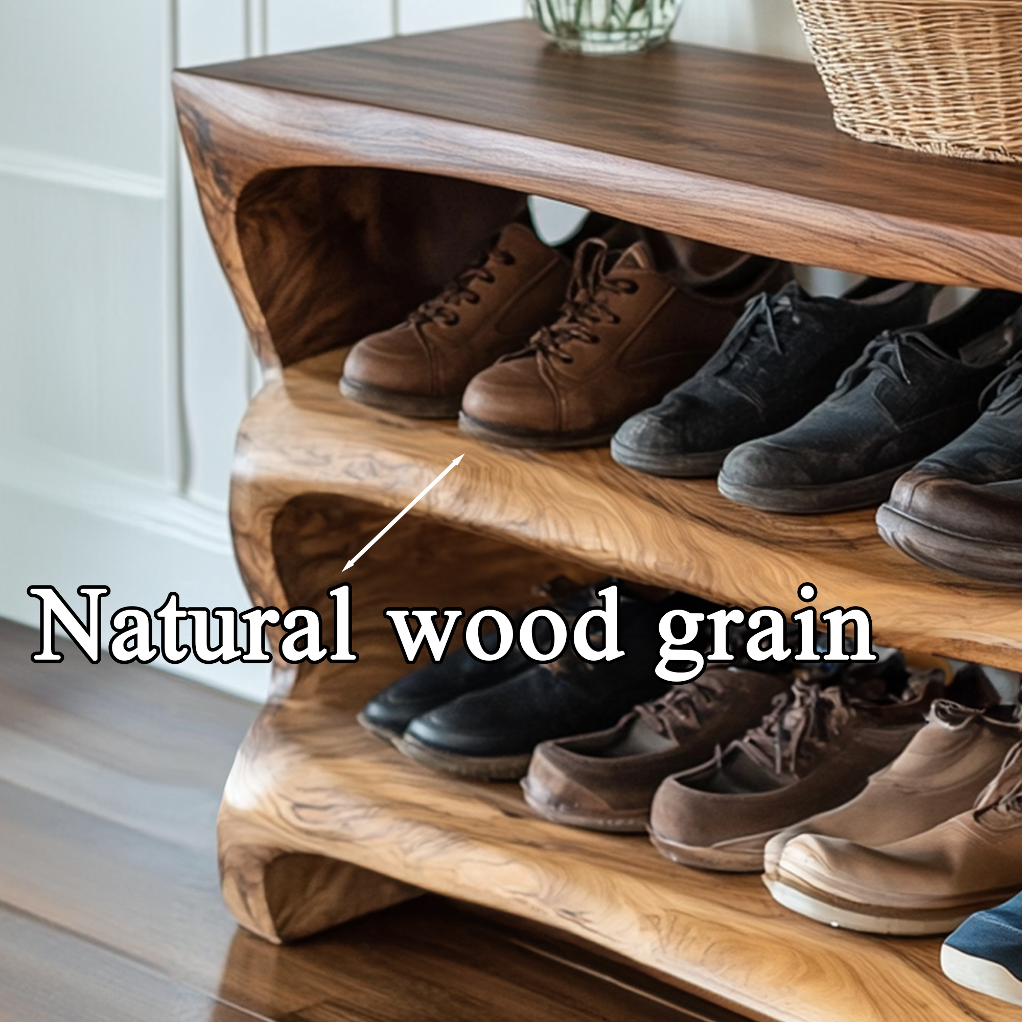 Handmade Hallway Bench Shoe Rack Livingroom Furniture