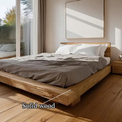 Rustic Low Profile Bed Frame Handmade Unique King Bed Frame Decor Home Gift