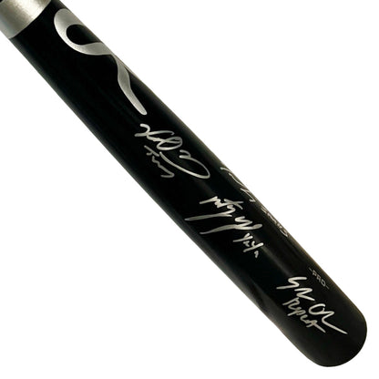 Sandlot Movie Cast 7 Signature Signed Rawlings Black Baseball Bat (Beckett)