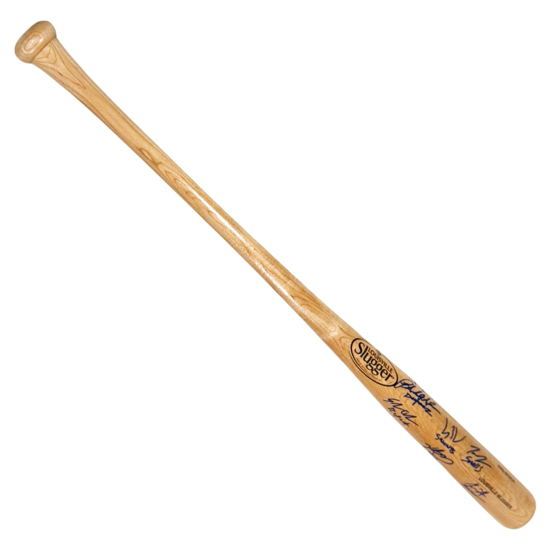 The Sandlot Cast Signed Louisville Slugger Blonde Baseball Bat (Beckett)