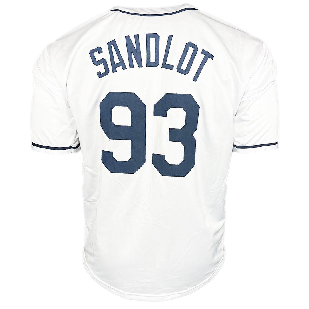 The Sandlot Cast Signed with Nicknames White Baseball Jersey (Beckett)
