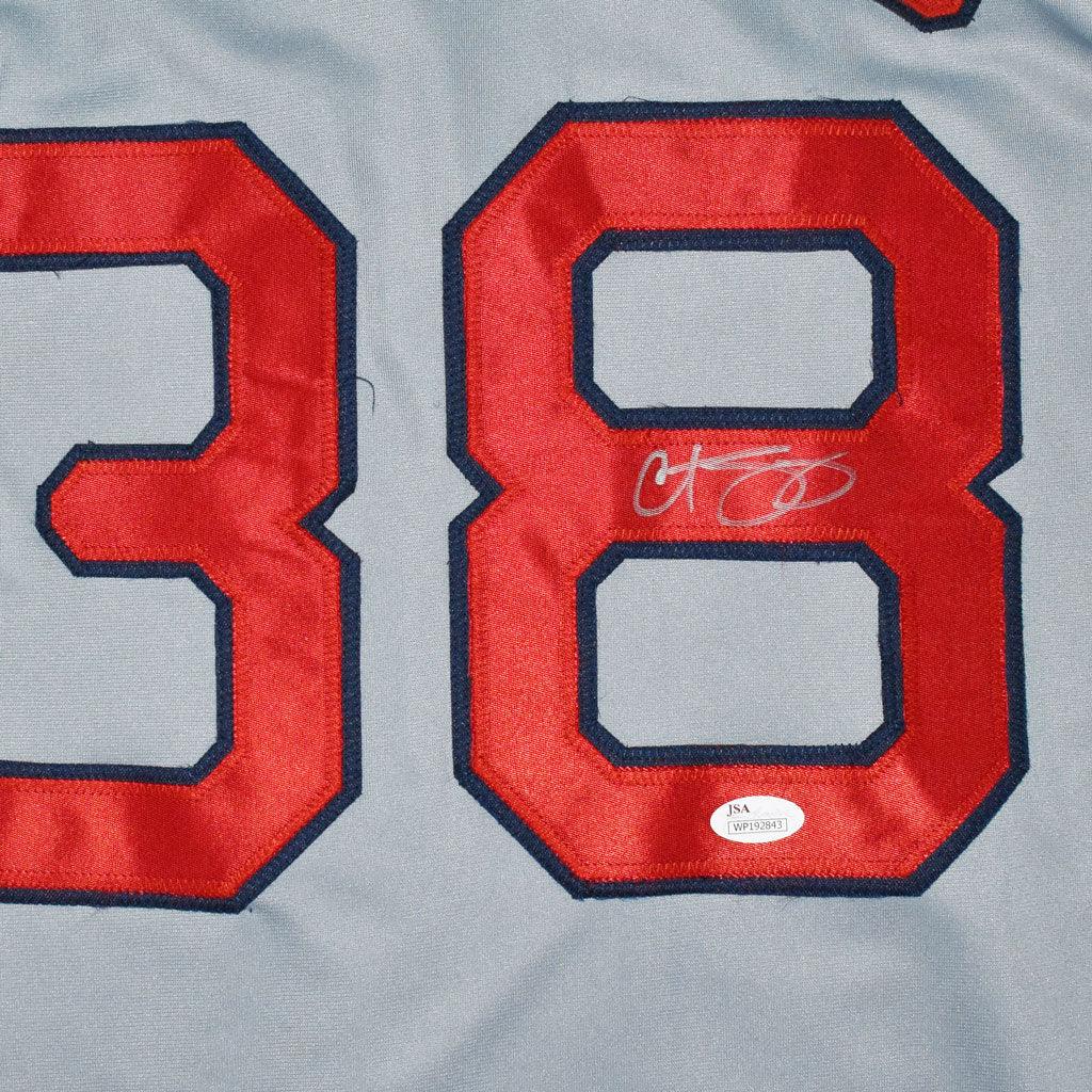 Curt Schilling Signed Boston Grey Baseball Jersey (JSA)