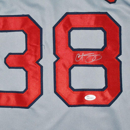 Curt Schilling Signed Boston Grey Baseball Jersey (JSA)