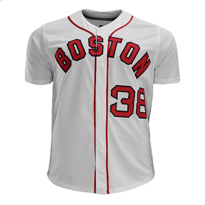 Curt Schilling Signed Boston White Baseball Shadow Number Jersey (JSA)