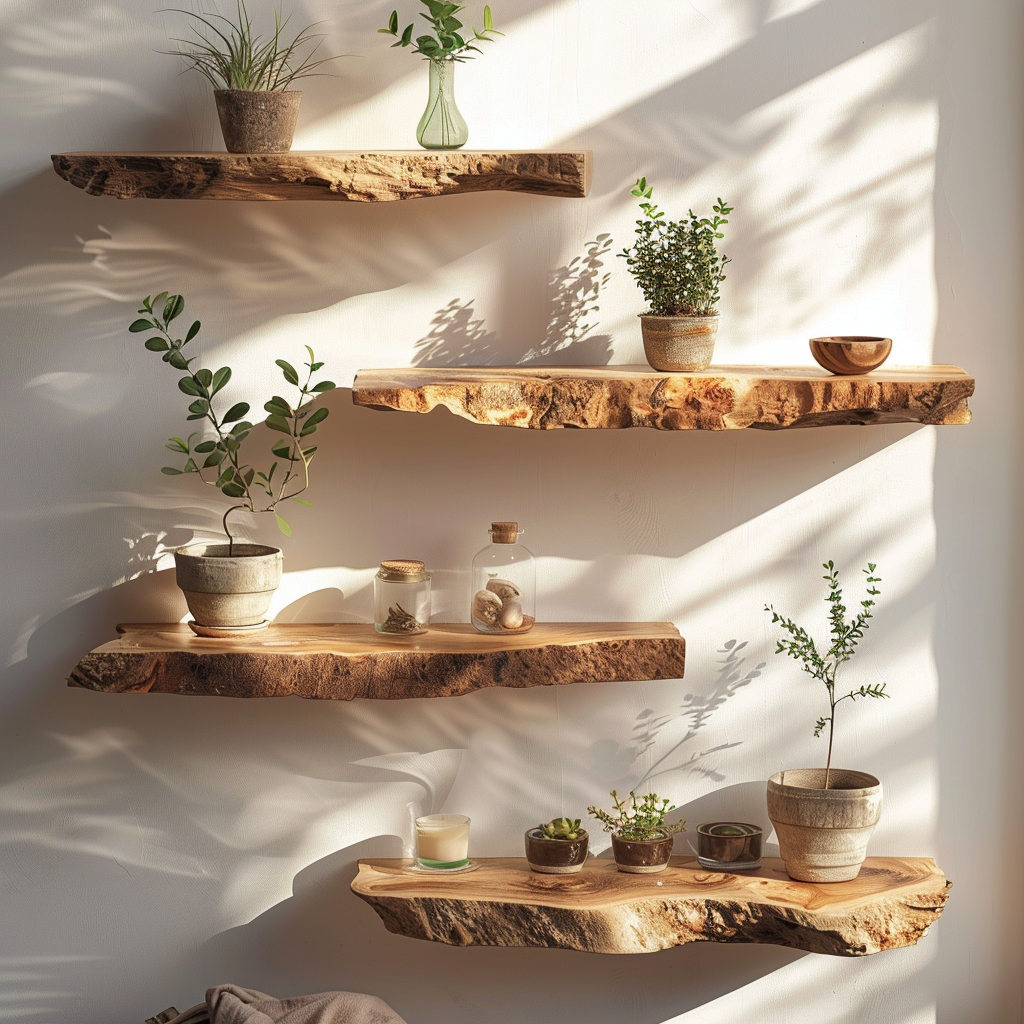 Floating Edge Shelves Live Edge Shelves Living Decor