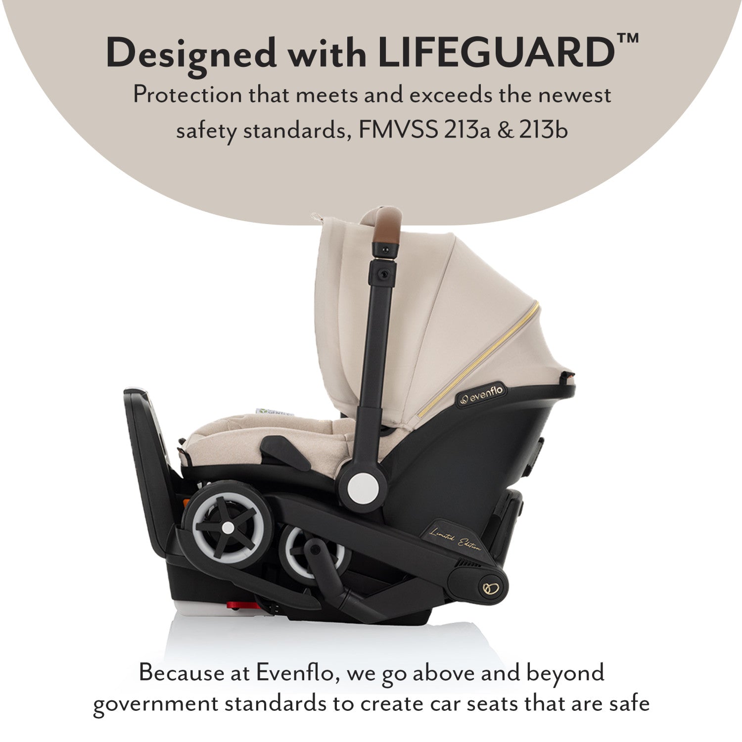 Limited Edition Shyft™ DualRide™ Infant Car Seat + Stroller Combo with Green & Gentle™ Fabric