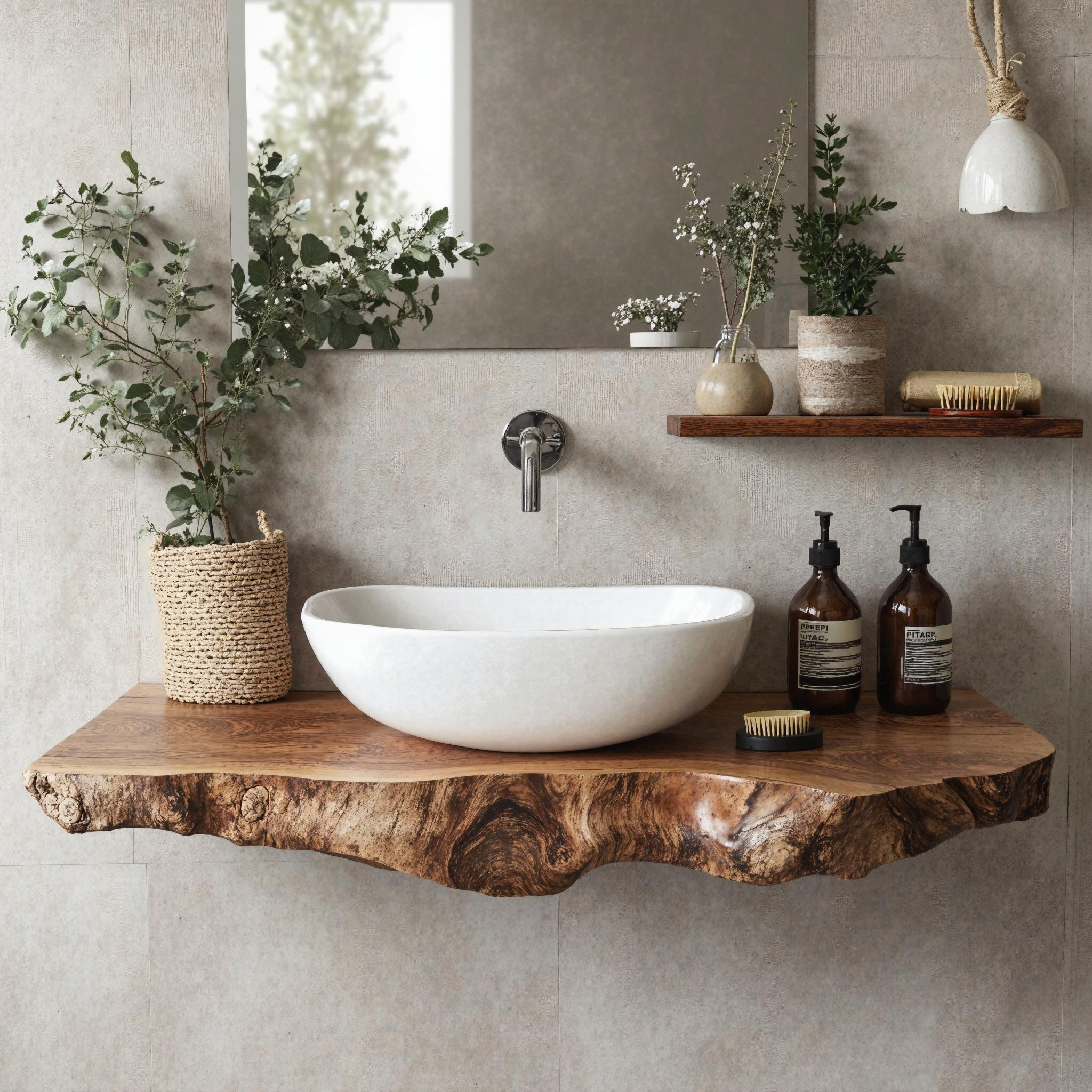 Handcrafted Floating Shelf For Bathroom Vanity Storage