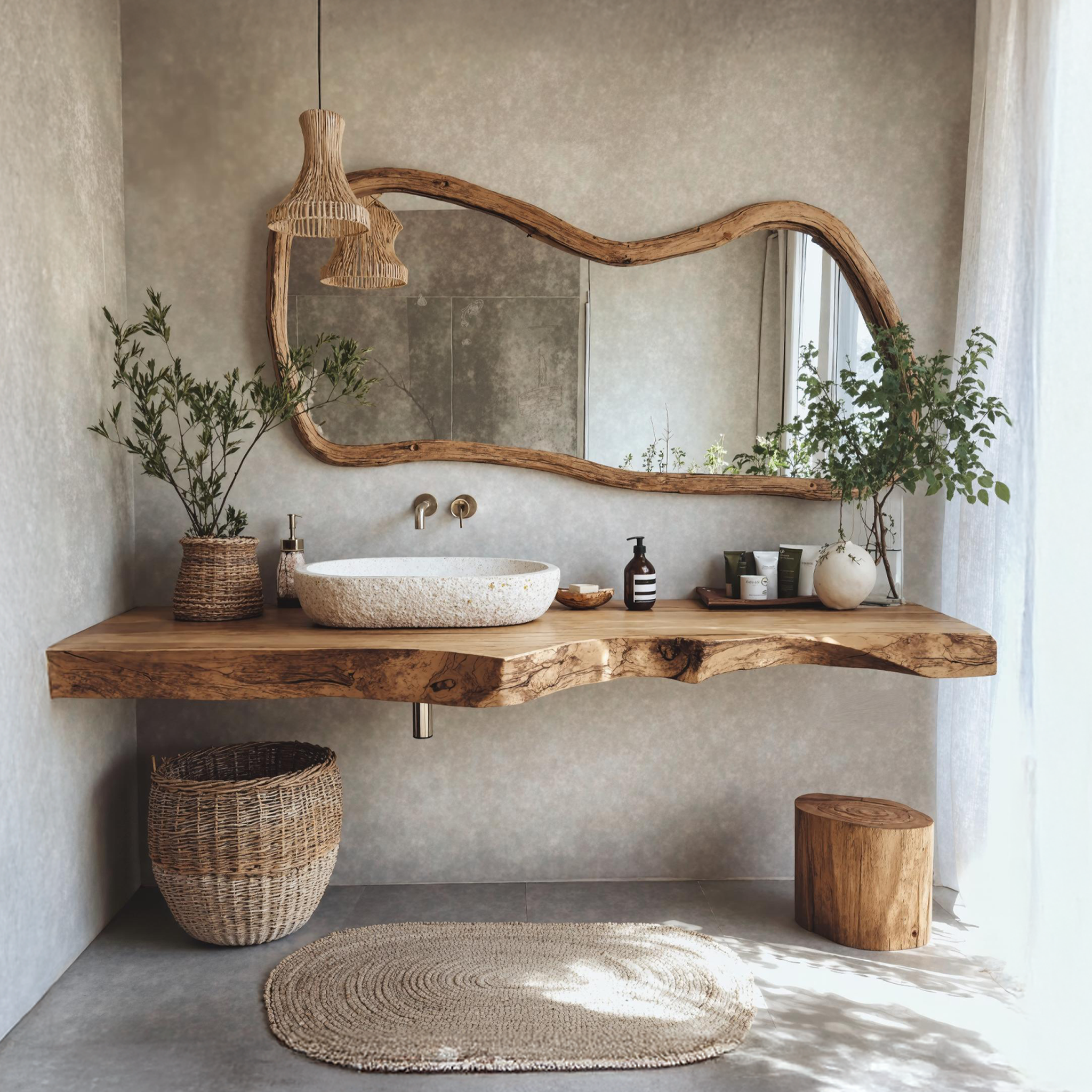 Vintage Solid Wood Vanity For Modern Bathroom Look