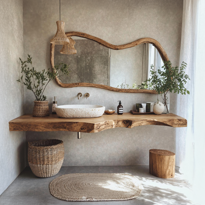 Vintage Solid Wood Vanity For Modern Bathroom Look