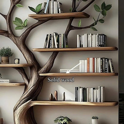 Tree Bookshelf Rustic Wooden Book Tree Shelf Home Office Decor Gift