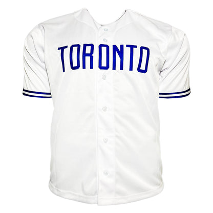 Dave Stewart Signed Toronto White Baseball Jersey (JSA)