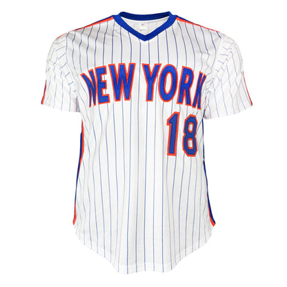 Darryl Strawberry Signed 83 ROY Inscription New York Pinstripe Baseball Jersey (MLB)
